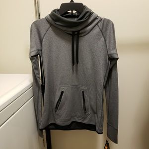 First Crush Cowl Long Sleeve Shirt, Grey